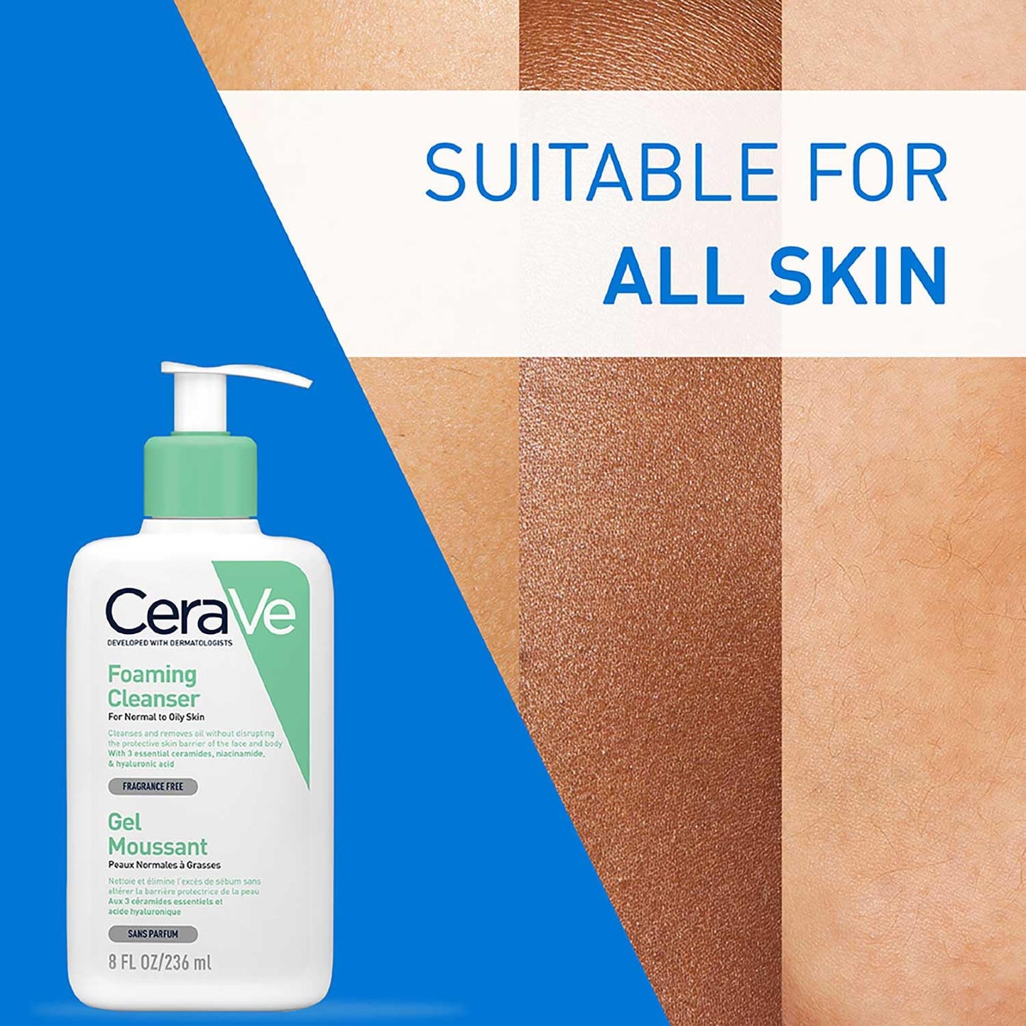 CeraVe Foaming Cleanser For Normal To Oily Skin, 236 ml