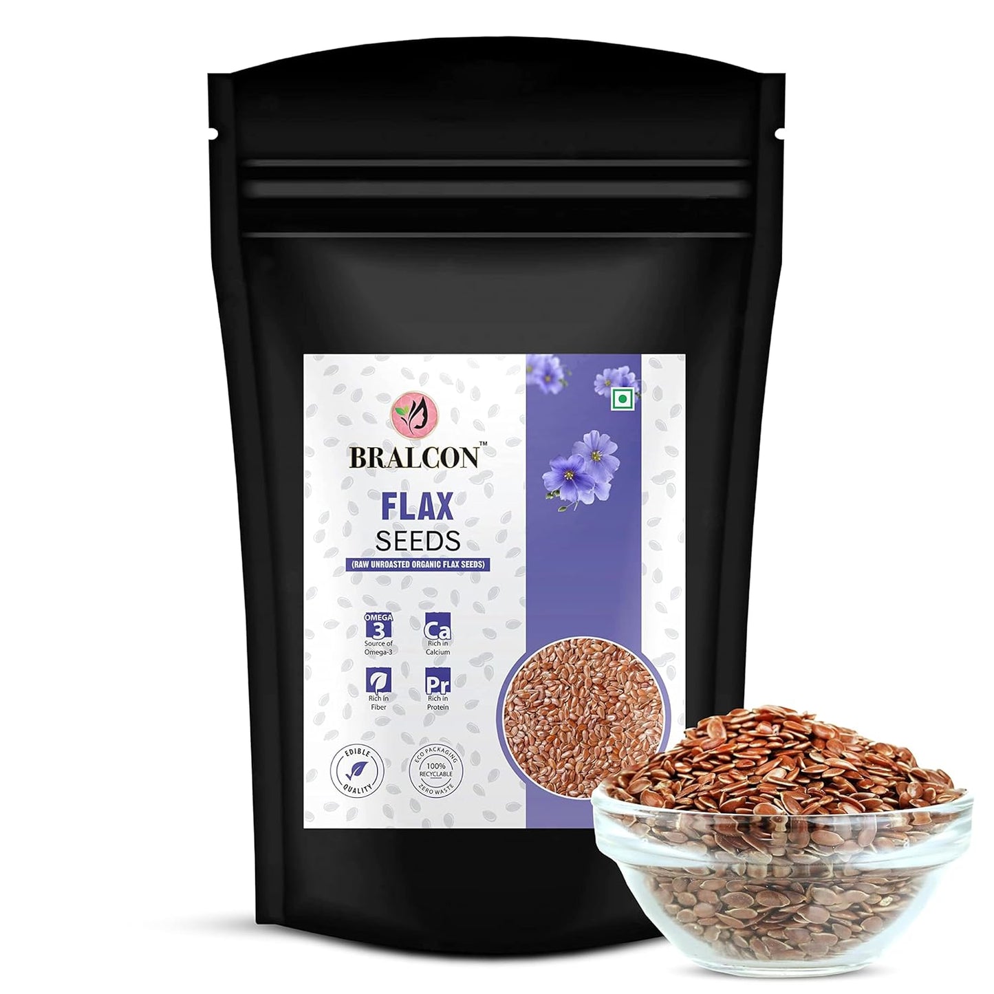 BRALCON Seeds Combo of Chia, Watermelon, Pumpkin, Sunflower, Flax Seeds - 500 gm