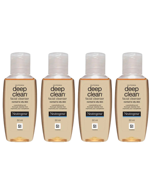 Neutrogena Deep Clean Facial Cleanser, Pack of 4, Each 50 ml
