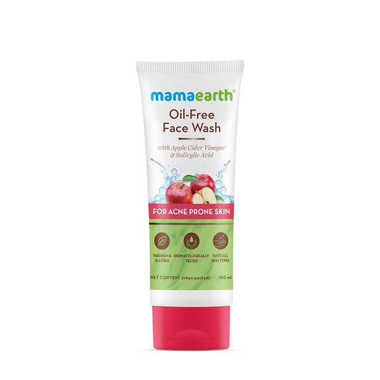 Mamaearth  Oil Free Face Wash for Oily Skin, with Apple Cider Vinegar & Salicylic Acid for Acne Prone Skin multi, 100 ml