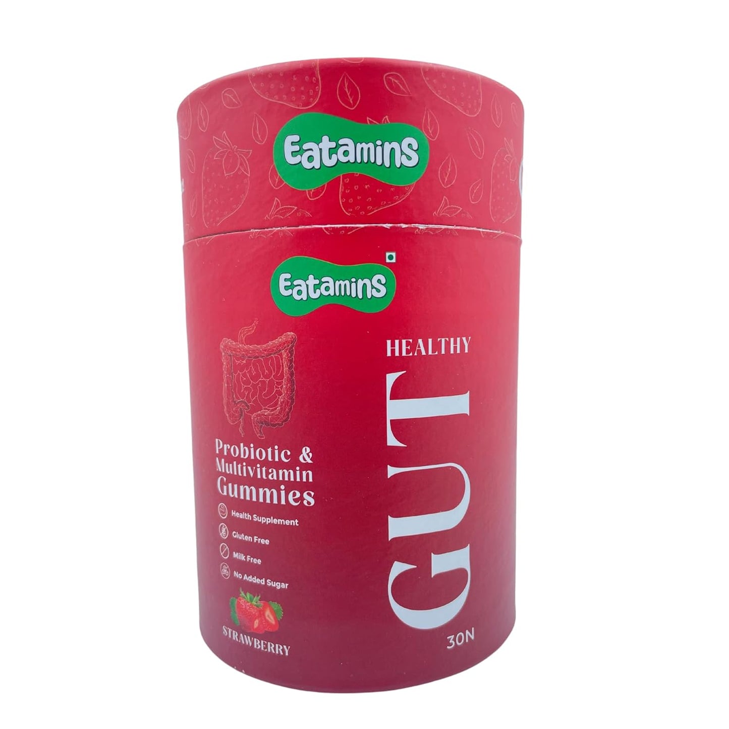 Eatamins Probiotic & Multivitamin Gummies – Strawberry Flavor, 30 Count