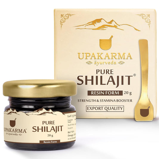 Upakarma Pure Shilajit Resin, 20 gm, 300mg/serving ,Boosts Stamina & Strength