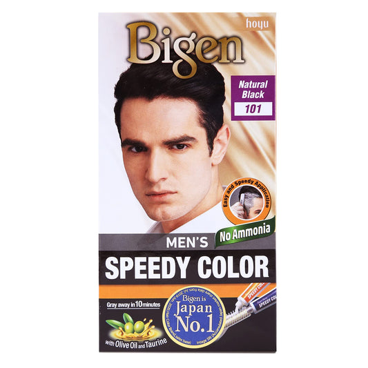 Bigen Men's Speedy Color, Hair Color, 80g - Natural Black 101