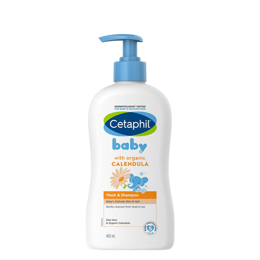 Cetaphil Baby Wash & Shampoo with Organic Calendula, 400 ml