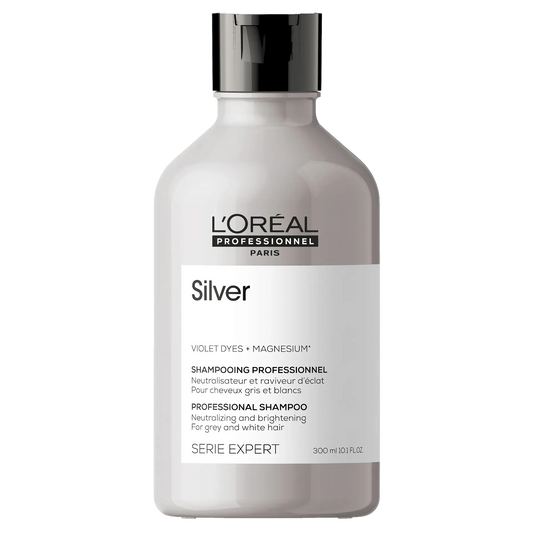 Loreal Professionnel Serie Expert - Silver Violet Dyes + Magnesium Neutralising and Brightening Shampoo (For Grey and White Hair)