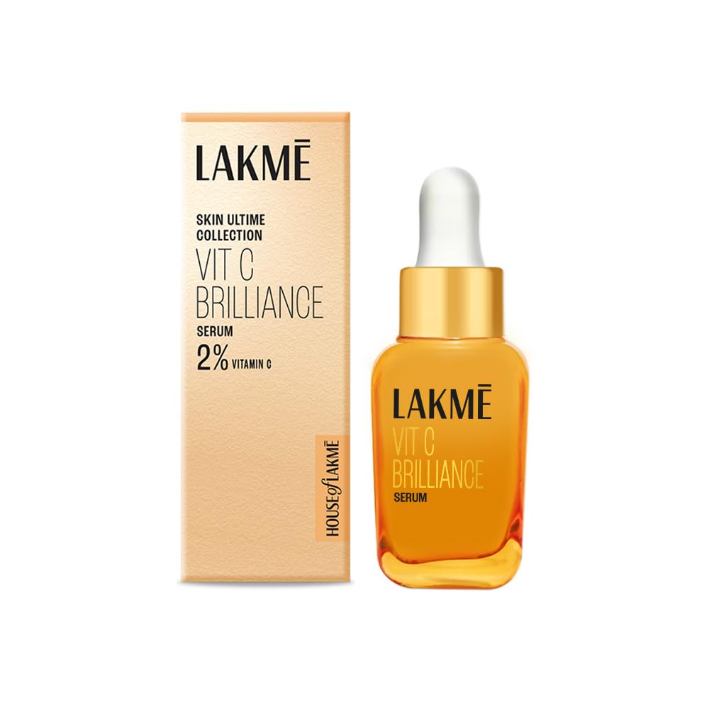 Lakme 9To5 Vitamin C+ Facial Serum with 98% Pure Vitamin C complex, Improves Skin textures, Brightens, and gives Healthy, Glowing skin, All Skin Types, 30ml