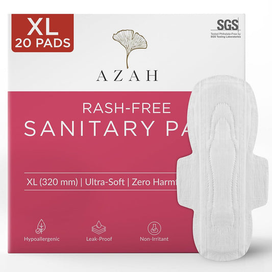 AZAH Sanitary Pads for Women, Pack of 20, XL