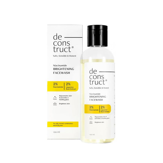 Deconstruct Brightening Facewash | 2% Niacinamide + 2% Liquorice Root Extract, 100 ml