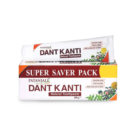 Patanjali Dant Kanti Natural Toothpaste 800g (200g X 4), Super Saver Value Pack