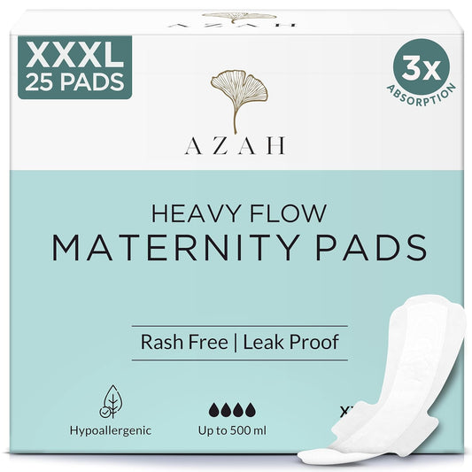 Azah Maternity Pads after Delivery, Pack of 25, XXXL