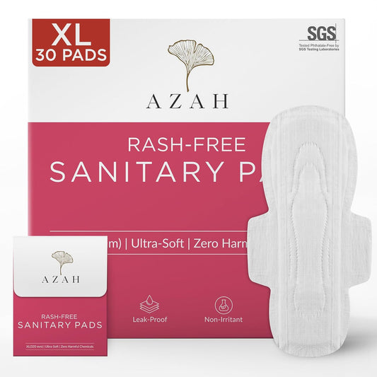 AZAH Sanitary Pads for Women , Pack of 30, XL