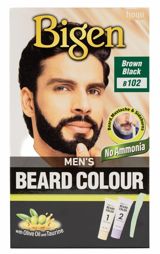 Bigen Mens Beard Colour Natural Black B102, 40 gm
