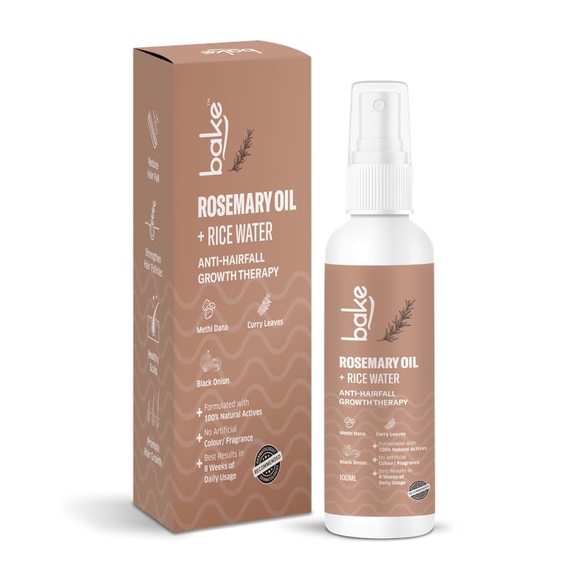 Bake Rosemary Oil Hair Growth Serum Spray with Rice Water & Methi Dana , 100 ml