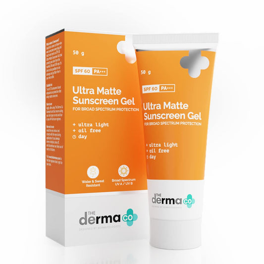 The Derma Co Ultra Matte Sunscreen Gel with SPF 60, 50 gm