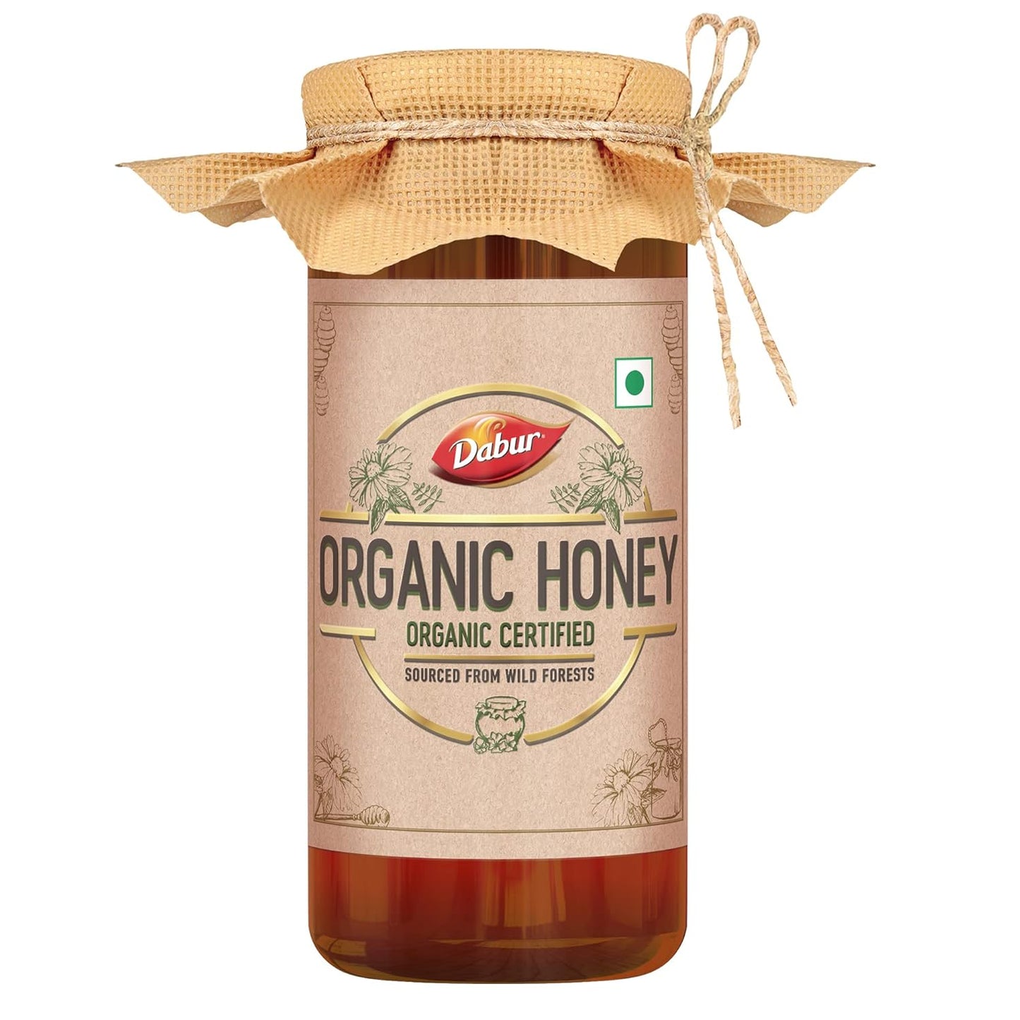 Dabur Raw Organic Honey 300g | 100% Pure and Natural | NPOP Organic Certified