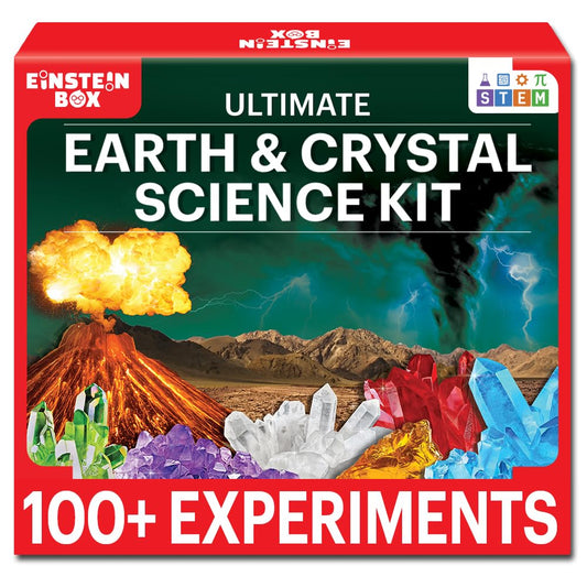 Einstein Box Ultimate Earth & Crystal Science Kit |Kids Age 8-14 | STEM Projects