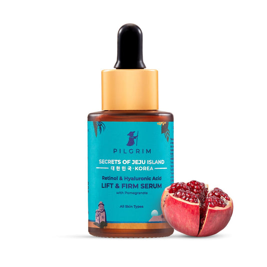 Pilgrim Korean 0.5% Retinol & 1% Hyaluronic Acid Lift & Firm Anti Aging Serum, 30 ml