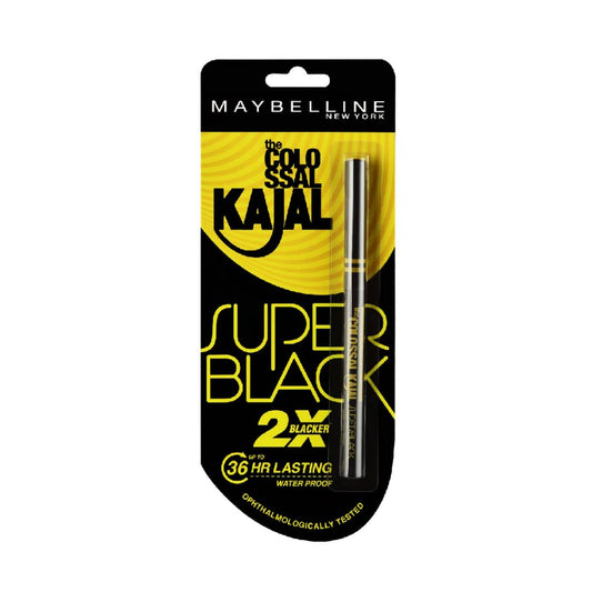 Maybelline New York Colossal Kajal, Super Black, 0.35g, Black