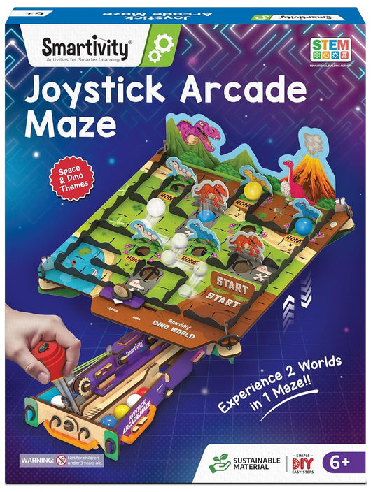 Smartivity Joystick Arcade Maze Toy for Kids 6-14 Years | 2in1 Space & Jungle Theme Adventures