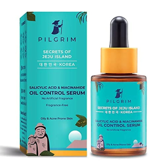 Pilgrim 2% Salicylic Acid + 3% Niacinamide Oil Control Serum For Oily & Acne-Prone Skin, 30 ml
