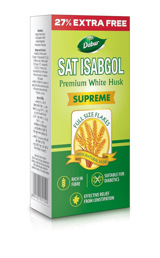 Dabur Sat Isabgol (Psyllium Husk),Rich In Fiber, 180 gm + Free 50 gm