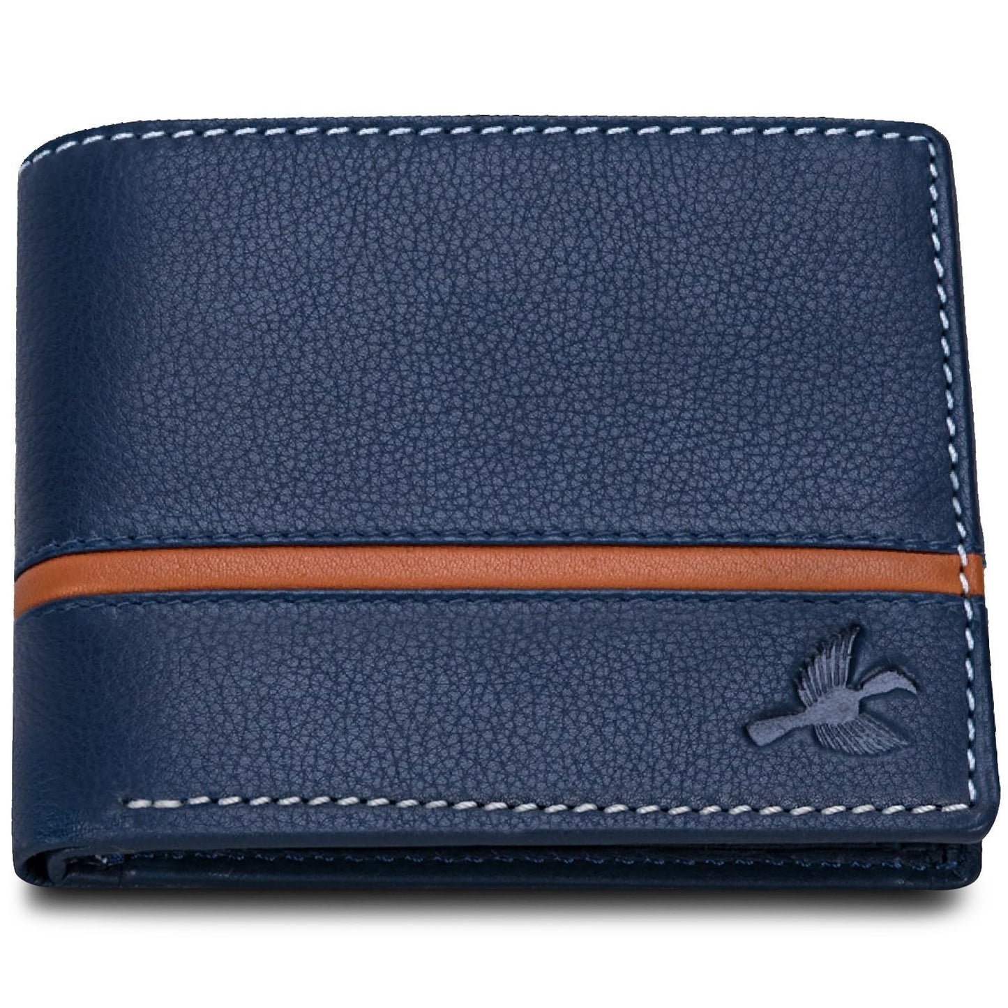Hornbull Denial Navy Leather Wallet for Men | Leather Mens Wallet with RFID Blocking
