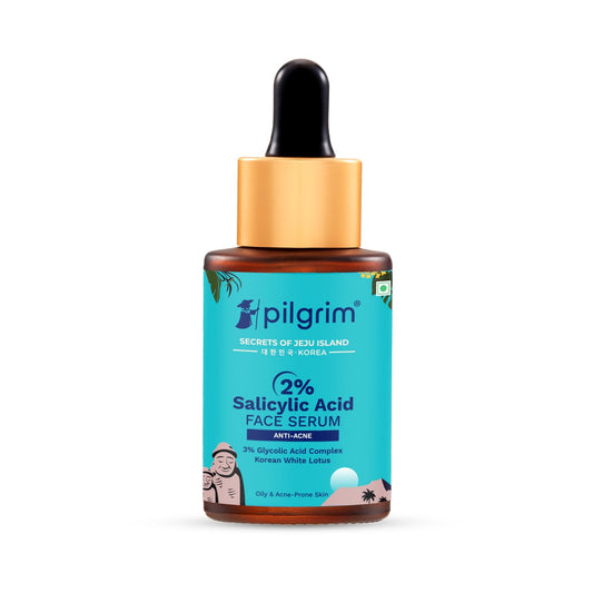 Pilgrim Korean Salicylic Acid 1% + Glycolic Acid 3% Anti Acne Serum for oily & acne prone skin , 30 ml