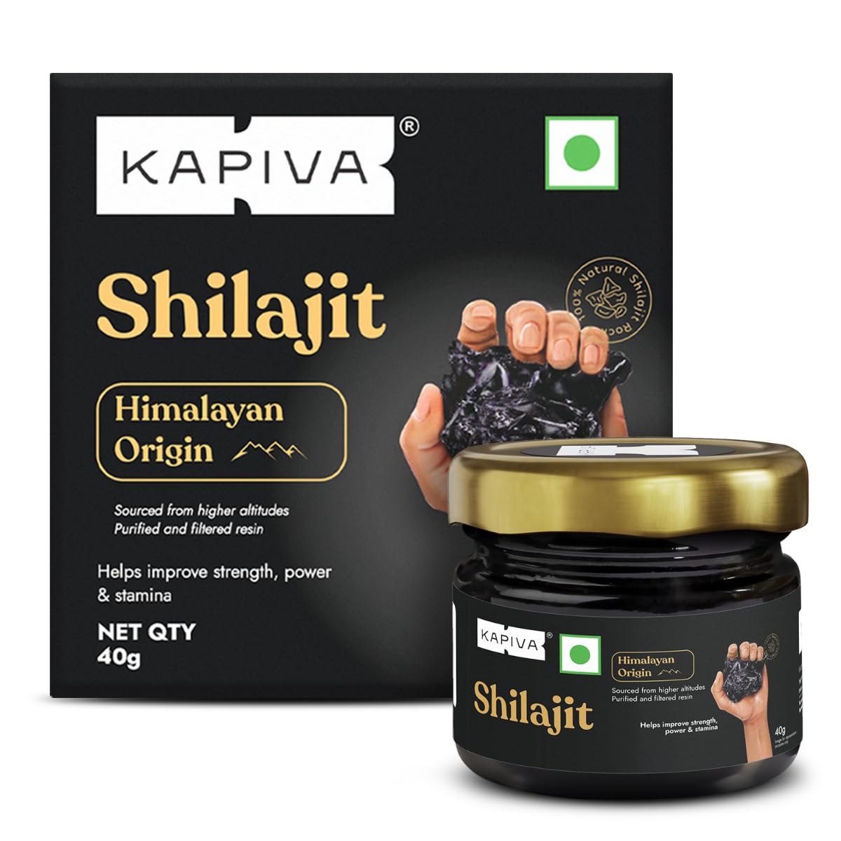 Kapiva Original Himalayan Shilajit/Shilajeet Resin, 40 gm