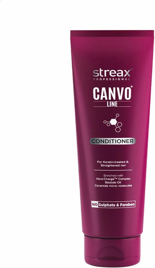 Streax Professional Canvoline Straightening Post Care Conditioner for Women,250 ml