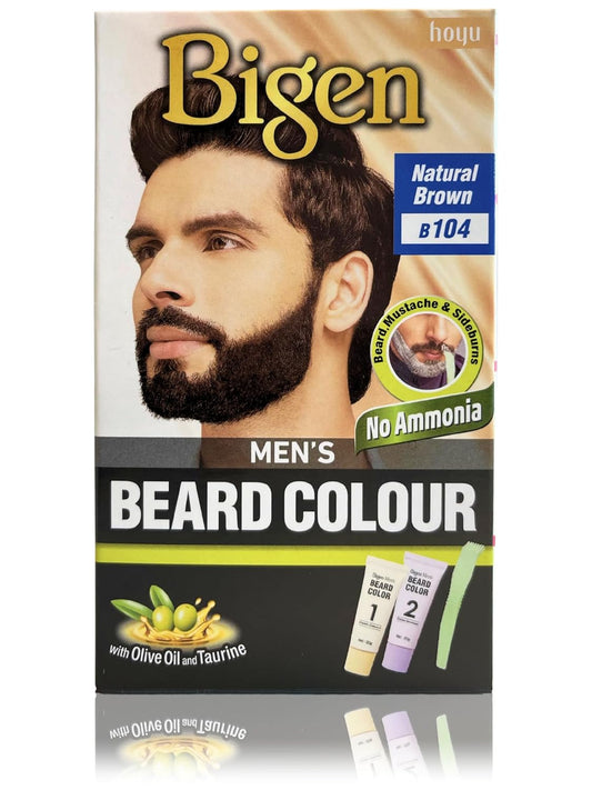 Bigen Mens Beard Colour Natural Black B104, 40 gm