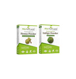 Attar Ayurveda Henna Leaves powder, Indigo leaves powder combo pack, 400 gm, Pack of 2