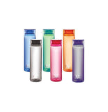 Cello H2O Round Unbreakable Plastic Water Bottle | Lid is sealed by a silicone ring | 1 Liter | Assorted, Set of 6