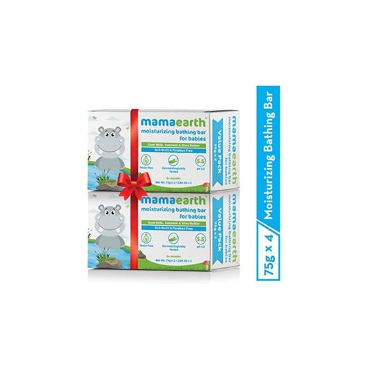 Mamaearth Bathing Bar for Babies Gentle Bath and Skin Care- Pack of 4