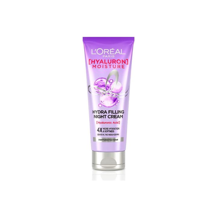 L’Oréal Paris Filling Night Cream, Leave In Hair Cream with Hyaluronic Acid, 180ml