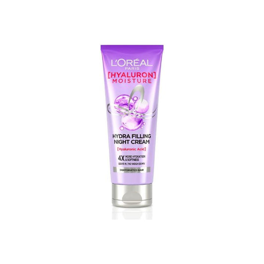 L’Oréal Paris Filling Night Cream, Leave In Hair Cream with Hyaluronic Acid,  180ml