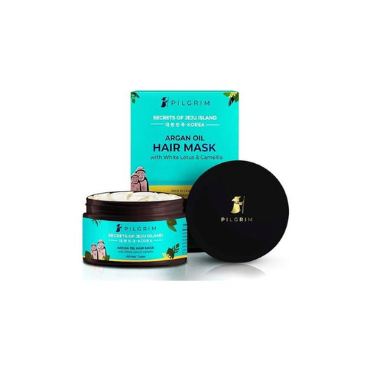 Pilgrim Korean Argan Oil Hair Mask For Dry & Frizzy Hair With White Lotus And Camellia ,200ml