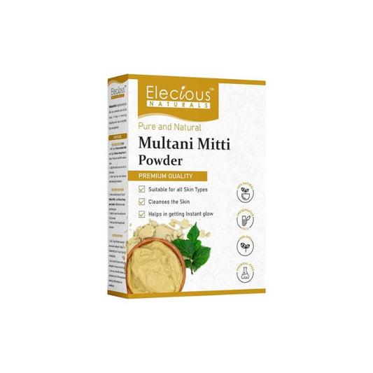 Elecious Natural Multani Mitti Powder, Bentonite Clay, 200 gm