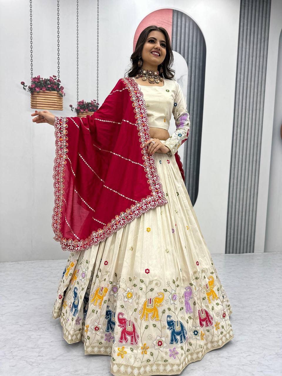 Wedding wear Lehenga Choli With Cancan