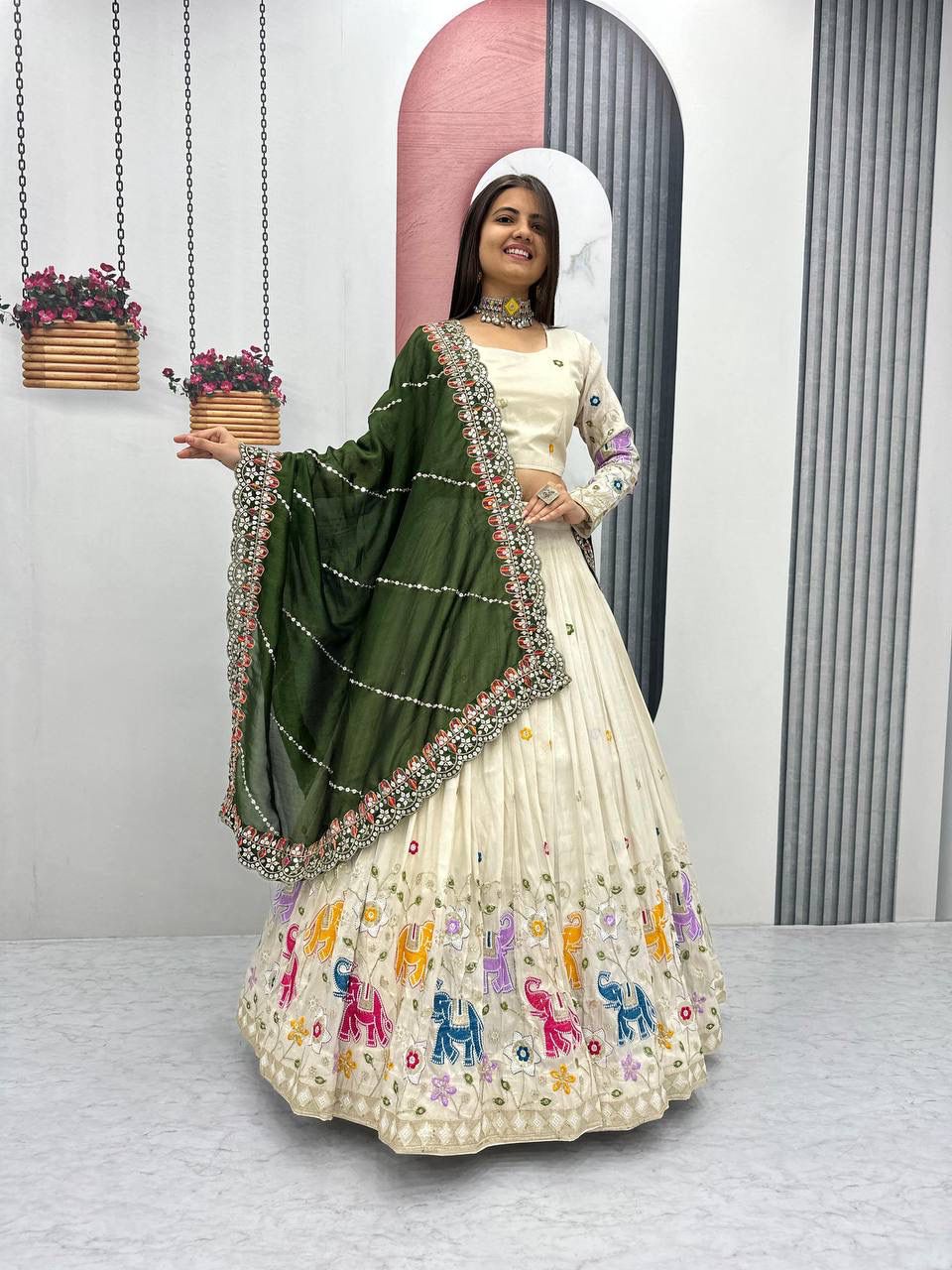 Wedding wear Lehenga Choli With Cancan