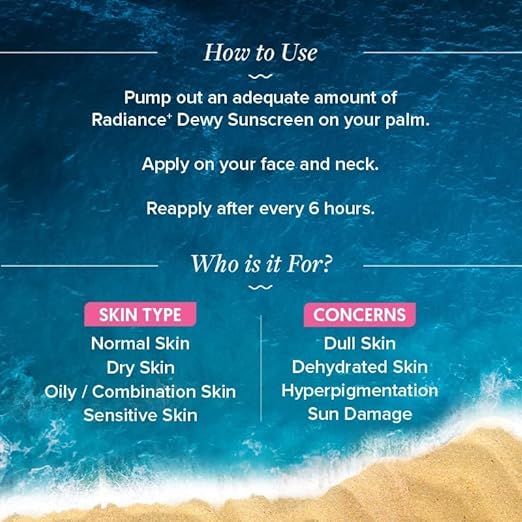 Aqualogica Radiance+ Dewy Sunscreen Cream,Watermelon & Niacinamide, Spf 50+, Pa+++, 50g