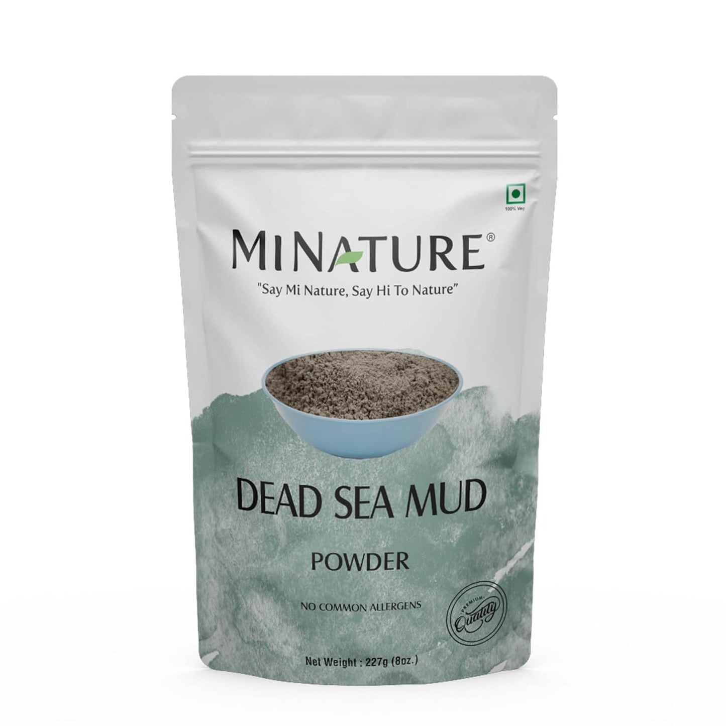 Mi nature Dead Sea Mud Powder For Face, Body & Hair | Dead Sea Mud Revitalizing, Exfoliating Powder | All Natural | Healthy Skin Care| 227G (0.5Lb)/8 Oz