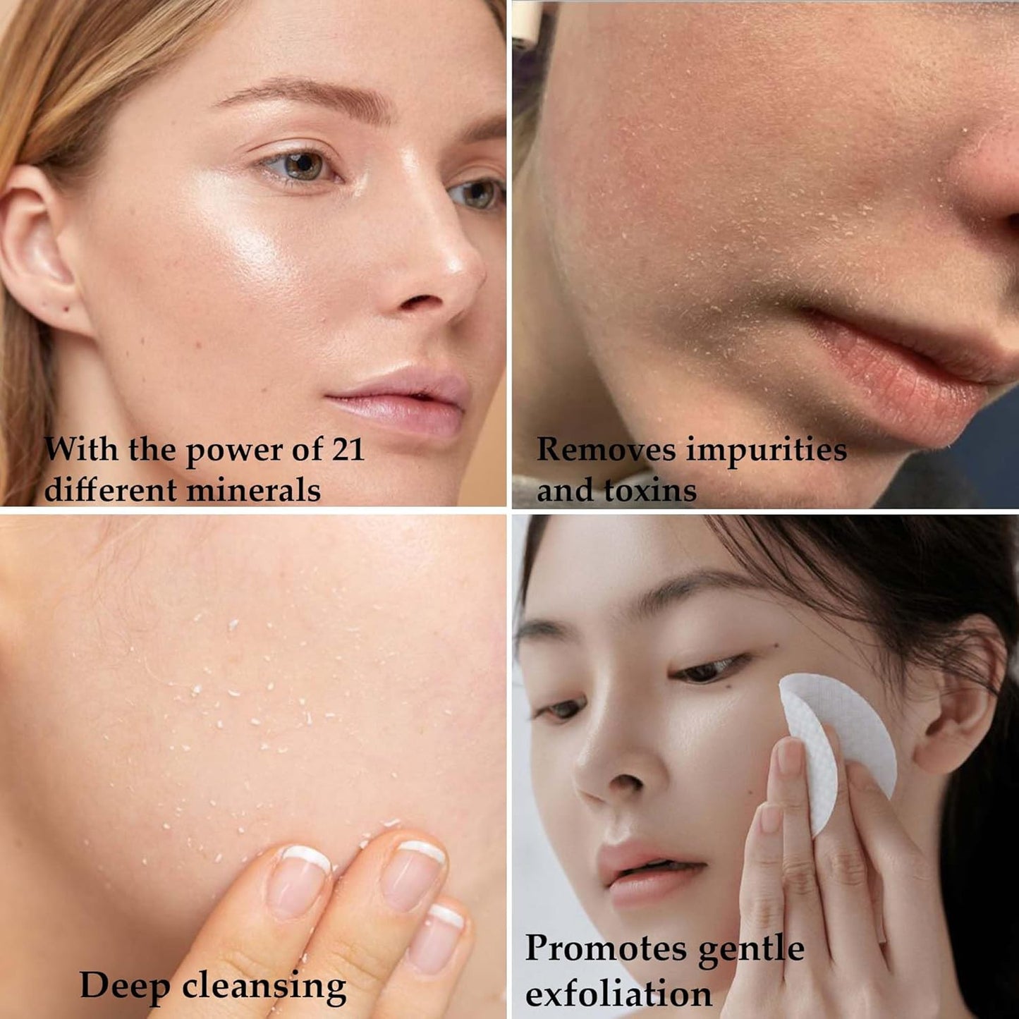 Mi nature Dead Sea Mud Powder For Face, Body & Hair | Dead Sea Mud Revitalizing, Exfoliating Powder | All Natural | Healthy Skin Care| 227G (0.5Lb)/8 Oz