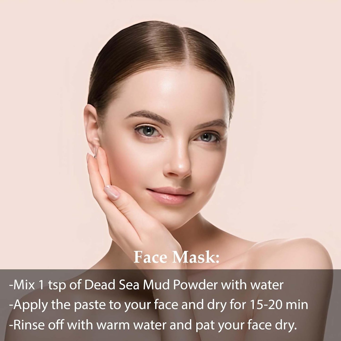Mi nature Dead Sea Mud Powder For Face, Body & Hair | Dead Sea Mud Revitalizing, Exfoliating Powder | All Natural | Healthy Skin Care| 227G (0.5Lb)/8 Oz