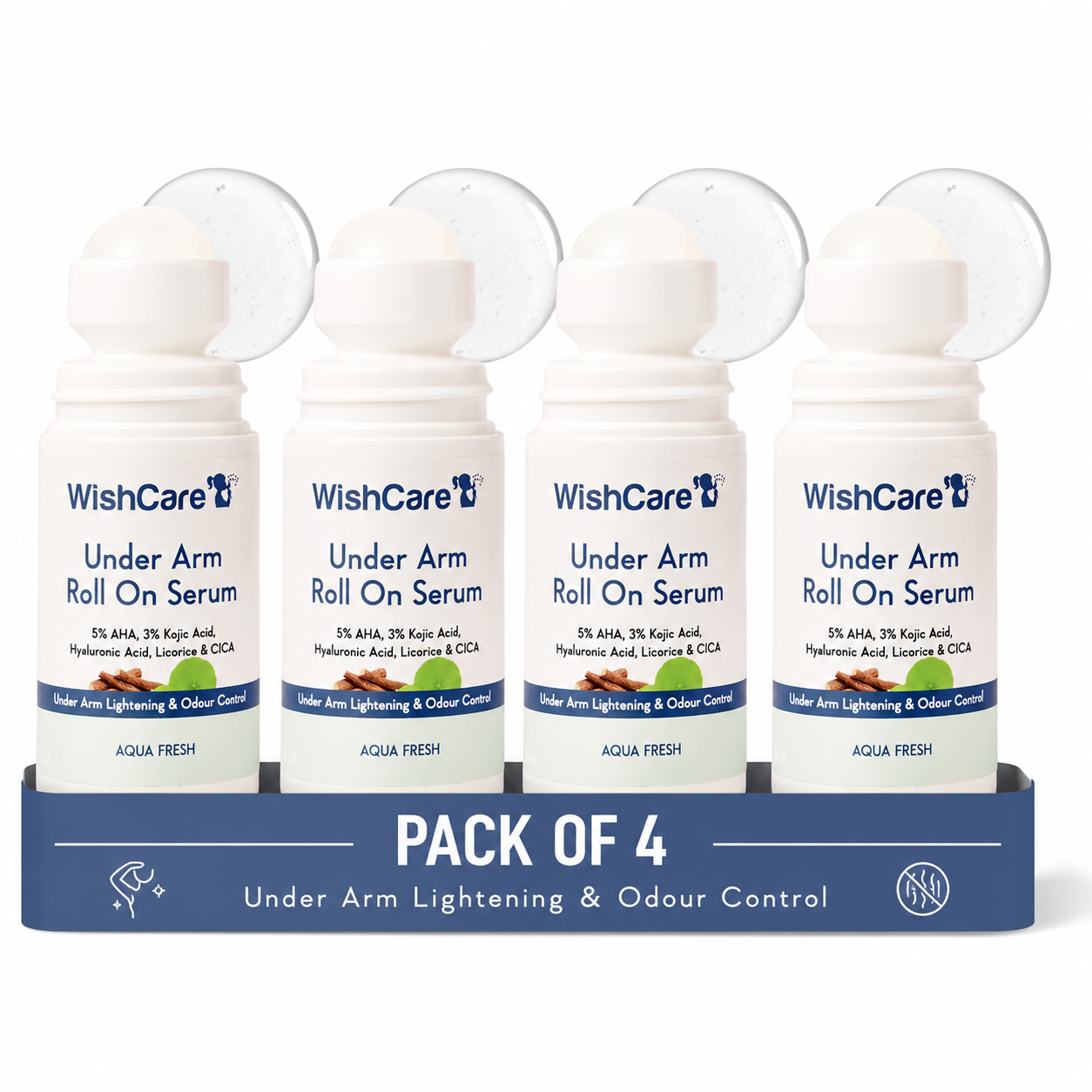 WishCare Underarm Roll On Serum, Long Lasting Aqua Fragrance - 50 ml