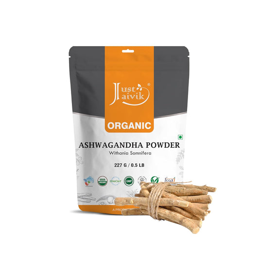 Just Jaivik Organic Ashwagandha Root Powder, 227 gm