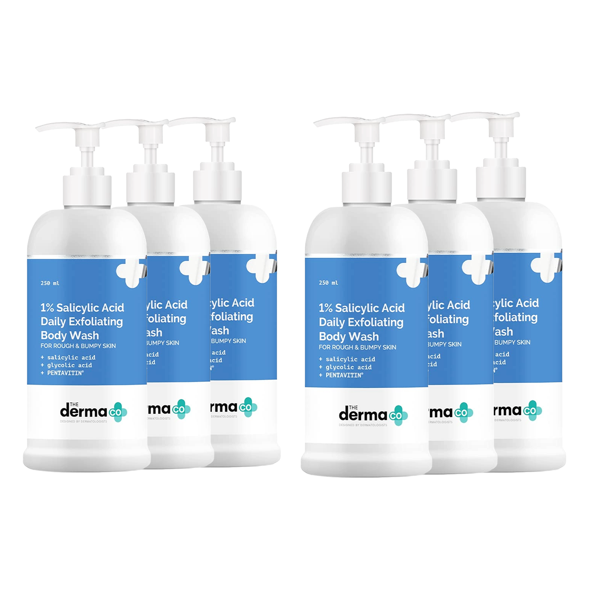 The Derma Co 1% Salicylic Acid Daily Exfoliating Body Wash To Prevent Body ACNE & Cleanse Skin- 250 ml