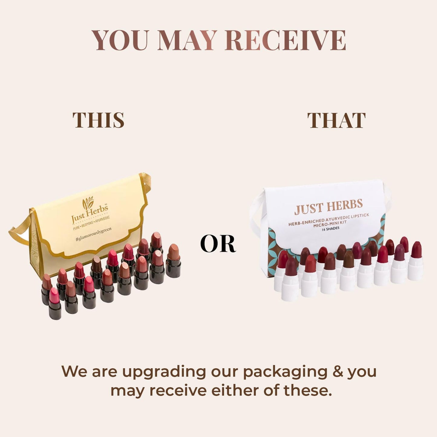 Just Herbs Ayurvedic Creamy Matte Micro Mini Lipstick Kit Lip Hydrating & Moisturizing, (Pack of 32)