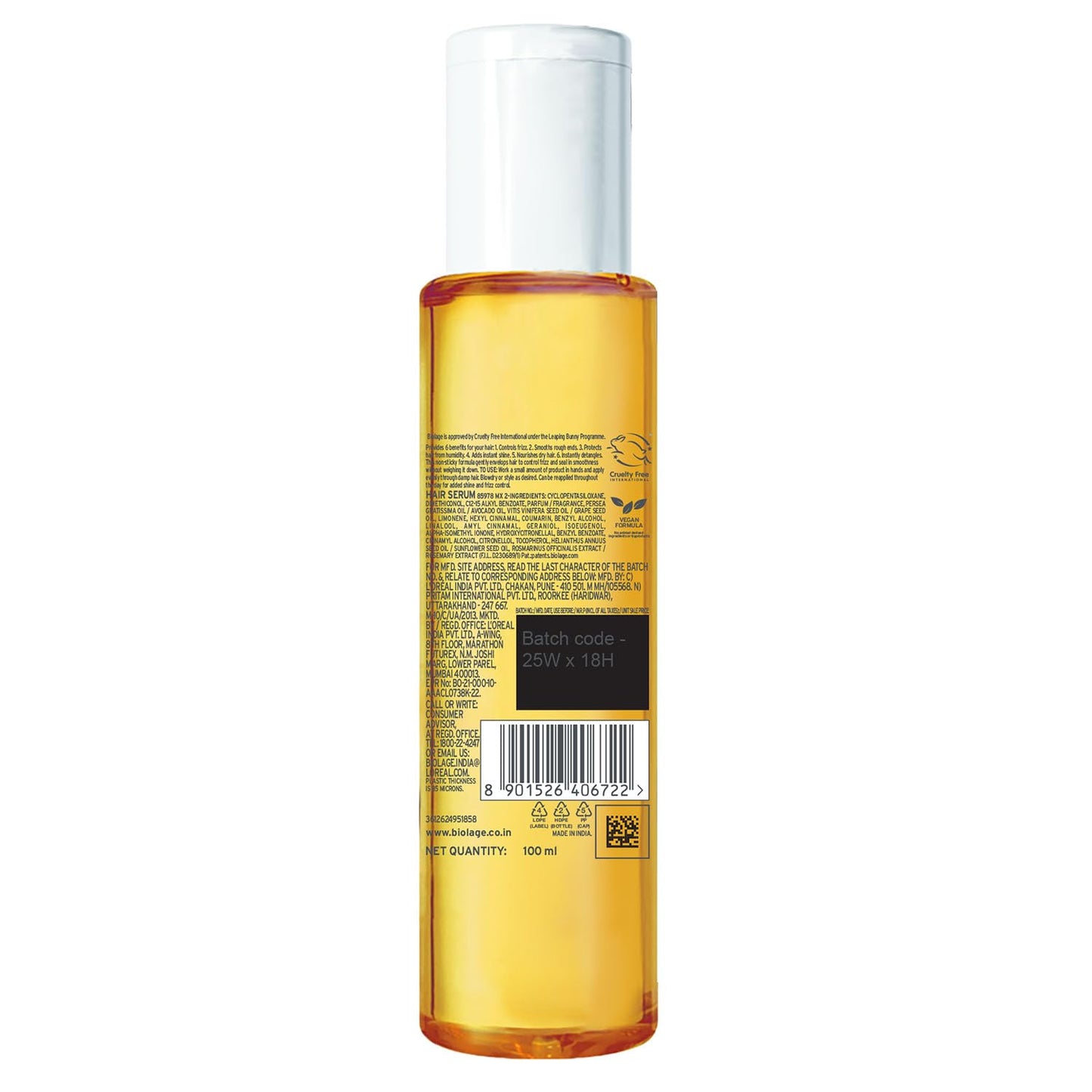 Biolage Smooth Proof 6-in-1 Hair Serum, 100 ml