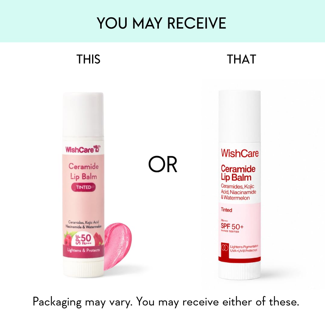 WishCare Tinted Lip Balm with SPF 50, 5 gm