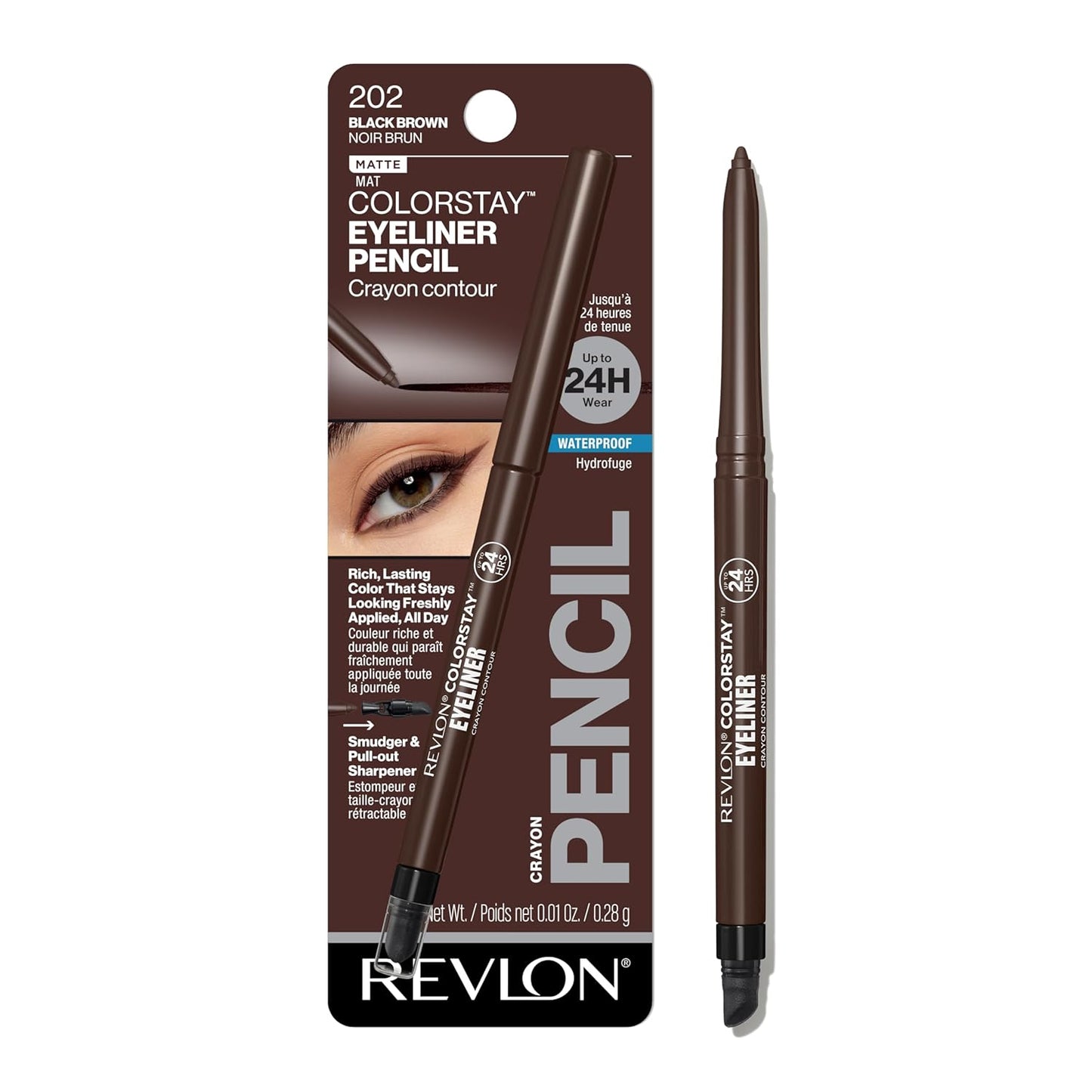 Revlon Colorstay Matte Eyeliner Pencil, Black Brown